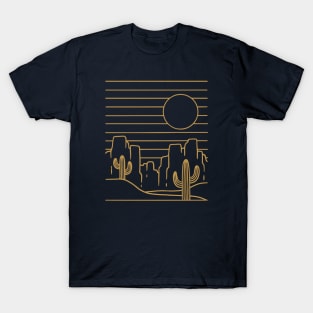 Desert Lines - Golden Version T-Shirt